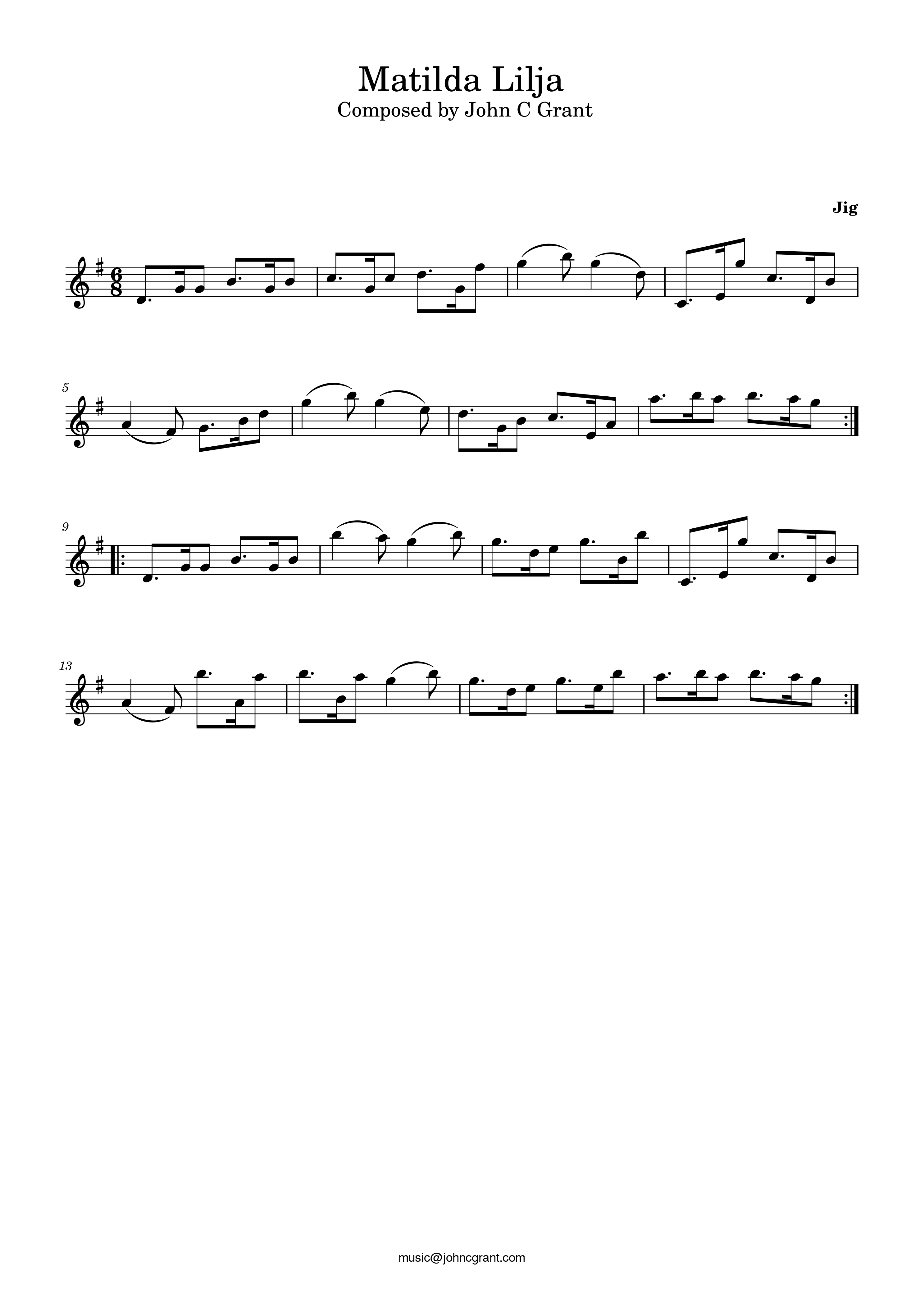 Matilda Lilja - Composed by John C Grant (https://johncgrant.com). Traditional composer from Kilmarnock, Ayrshire, Scotland.