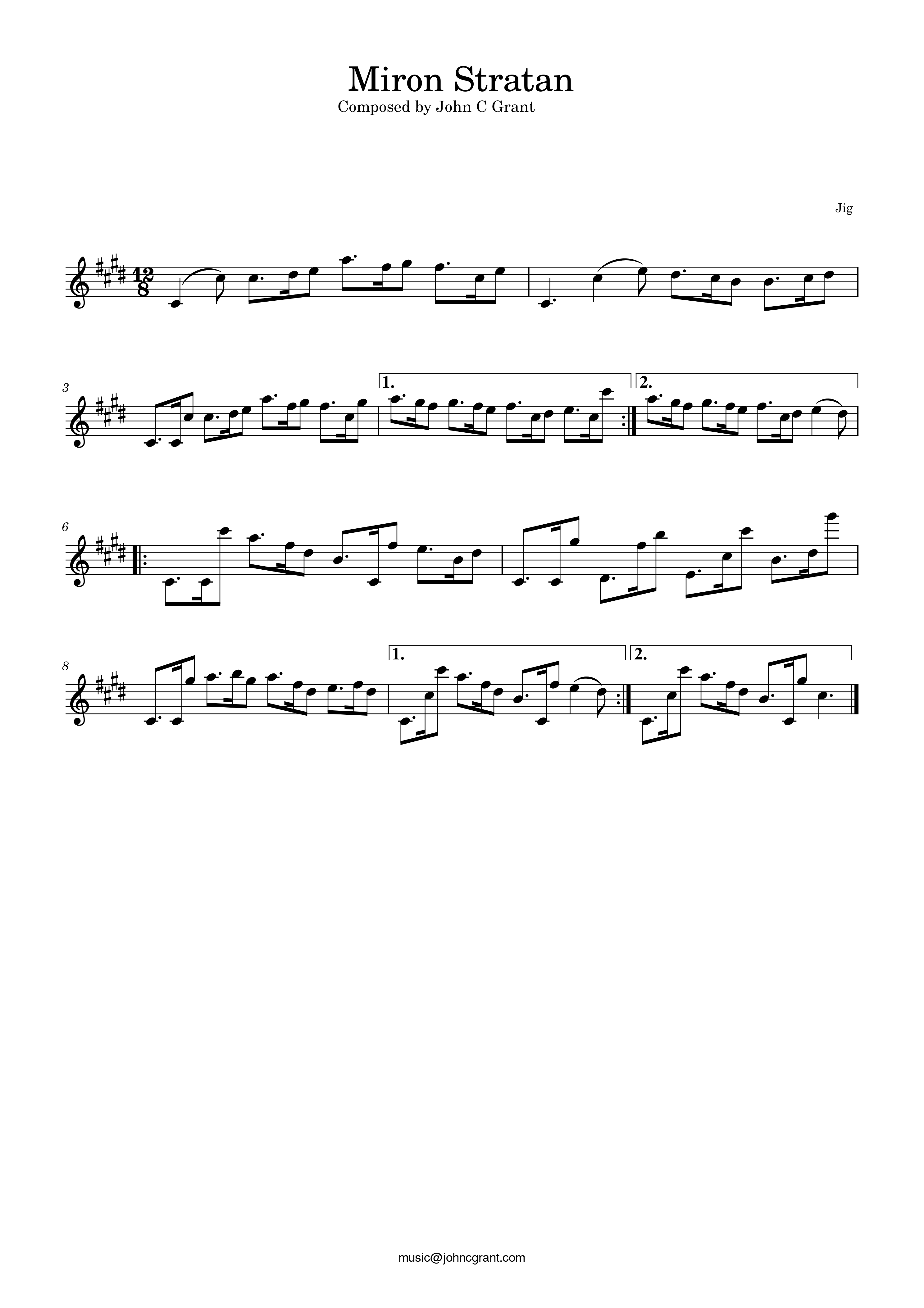 Miron Stratan - Composed by John C Grant (https://johncgrant.com). Traditional composer from Kilmarnock, Ayrshire, Scotland.