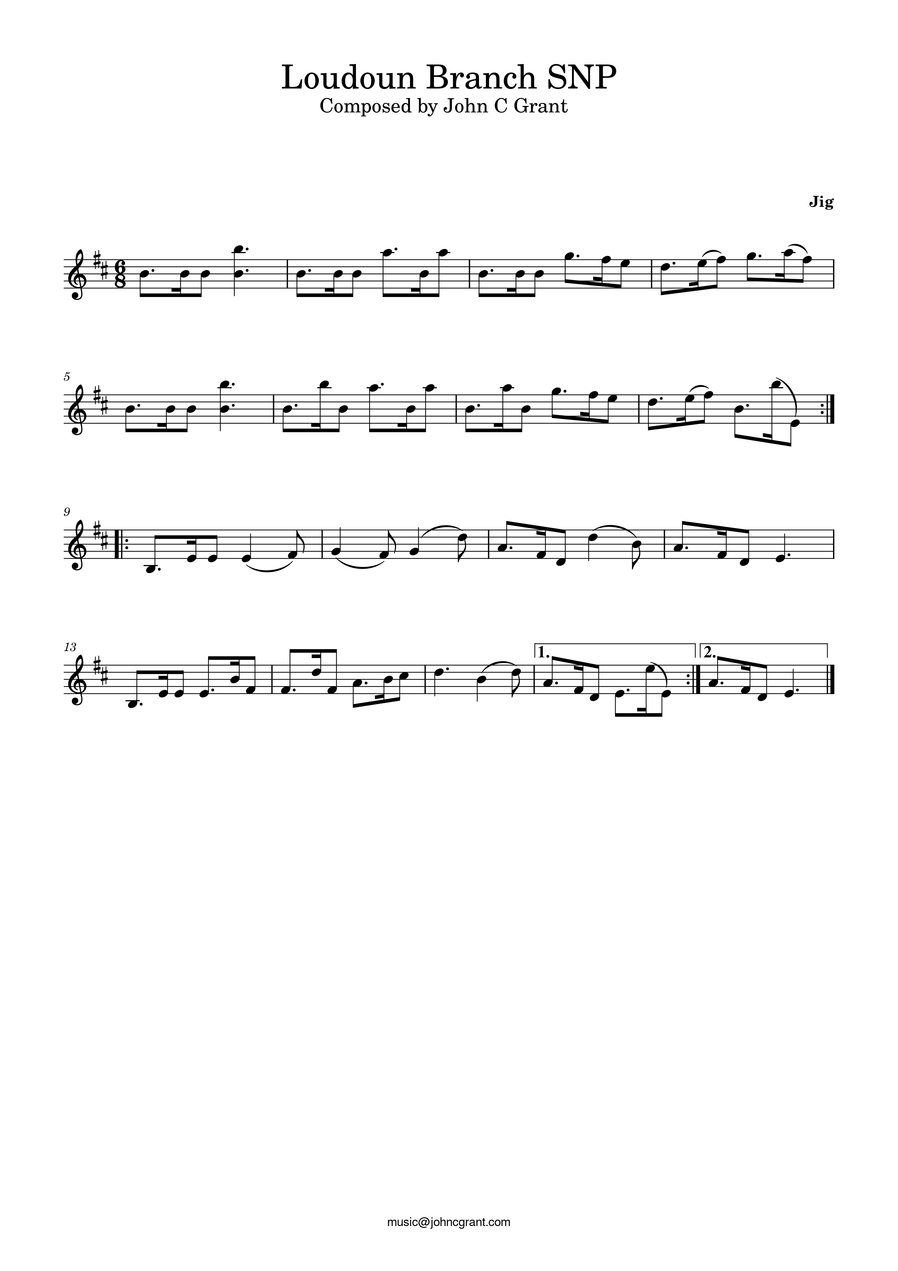 Loudoun Branch SNP - Composed by John C Grant (https://johncgrant.com). Traditional composer from Kilmarnock, Ayrshire, Scotland.
