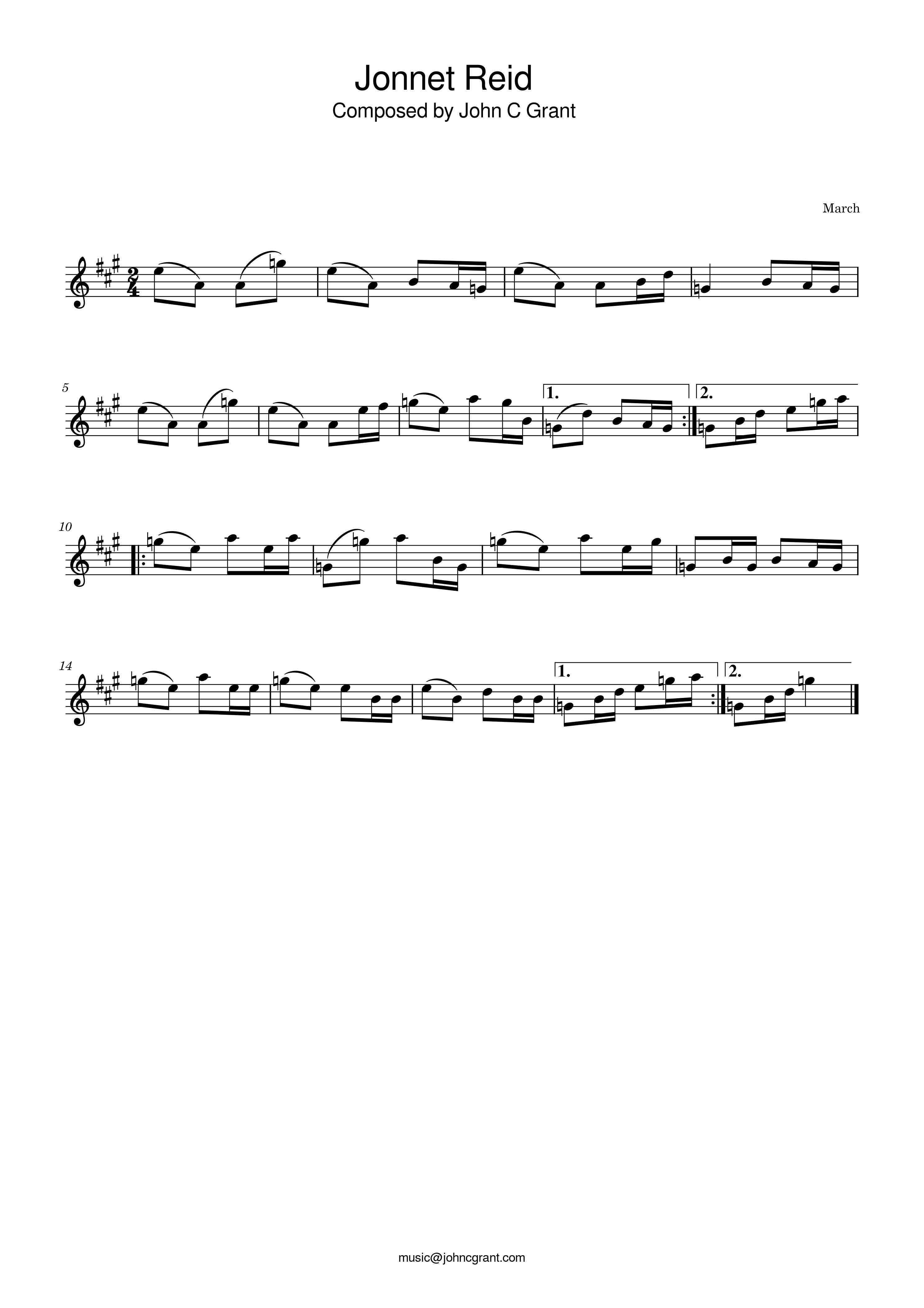Jonnet Reid - Composed by John C Grant (https://johncgrant.com). Traditional composer from Kilmarnock, Ayrshire, Scotland.