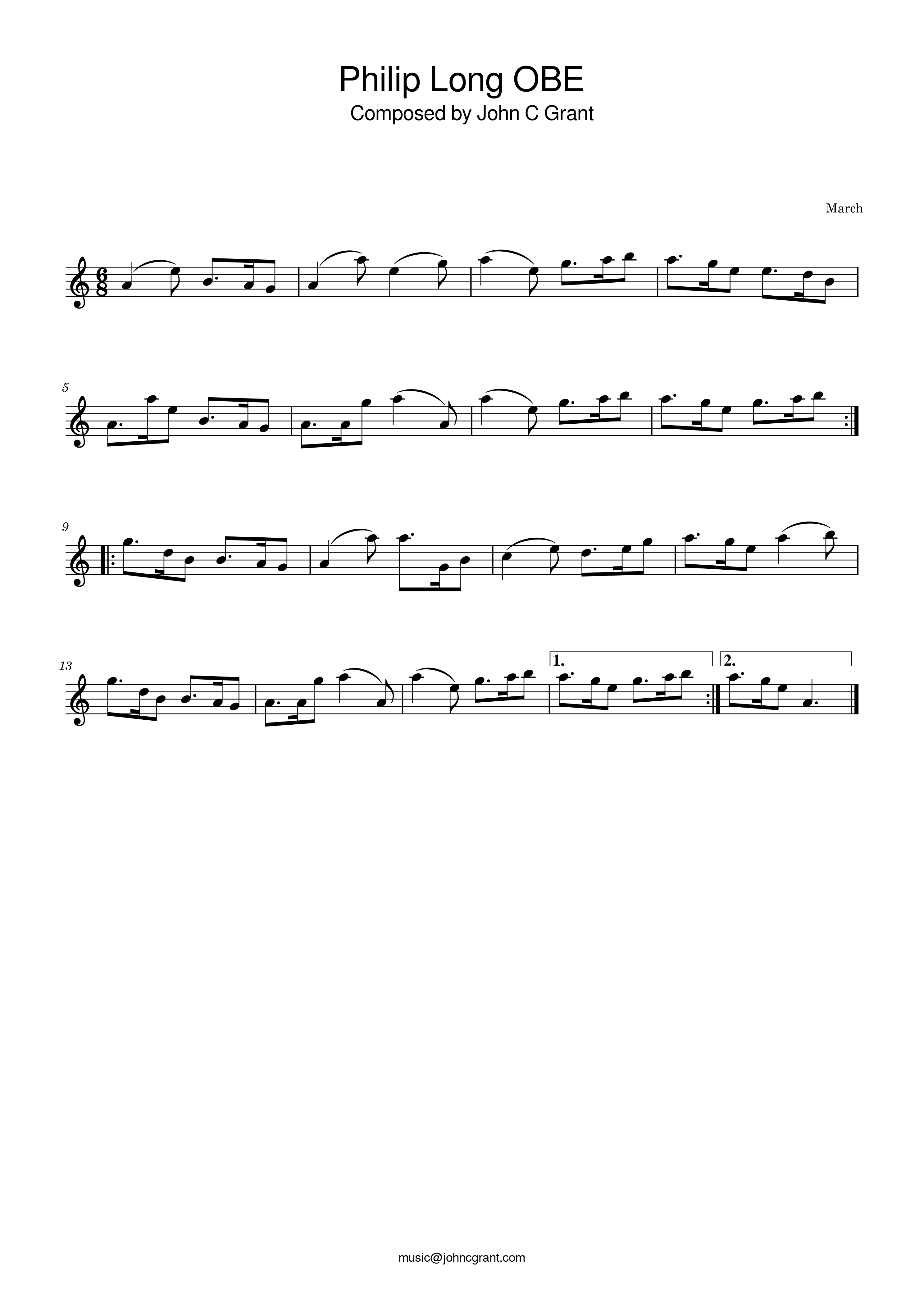 Philip Long OBE - Composed by John C Grant (https://johncgrant.com). Traditional composer from Kilmarnock, Ayrshire, Scotland.