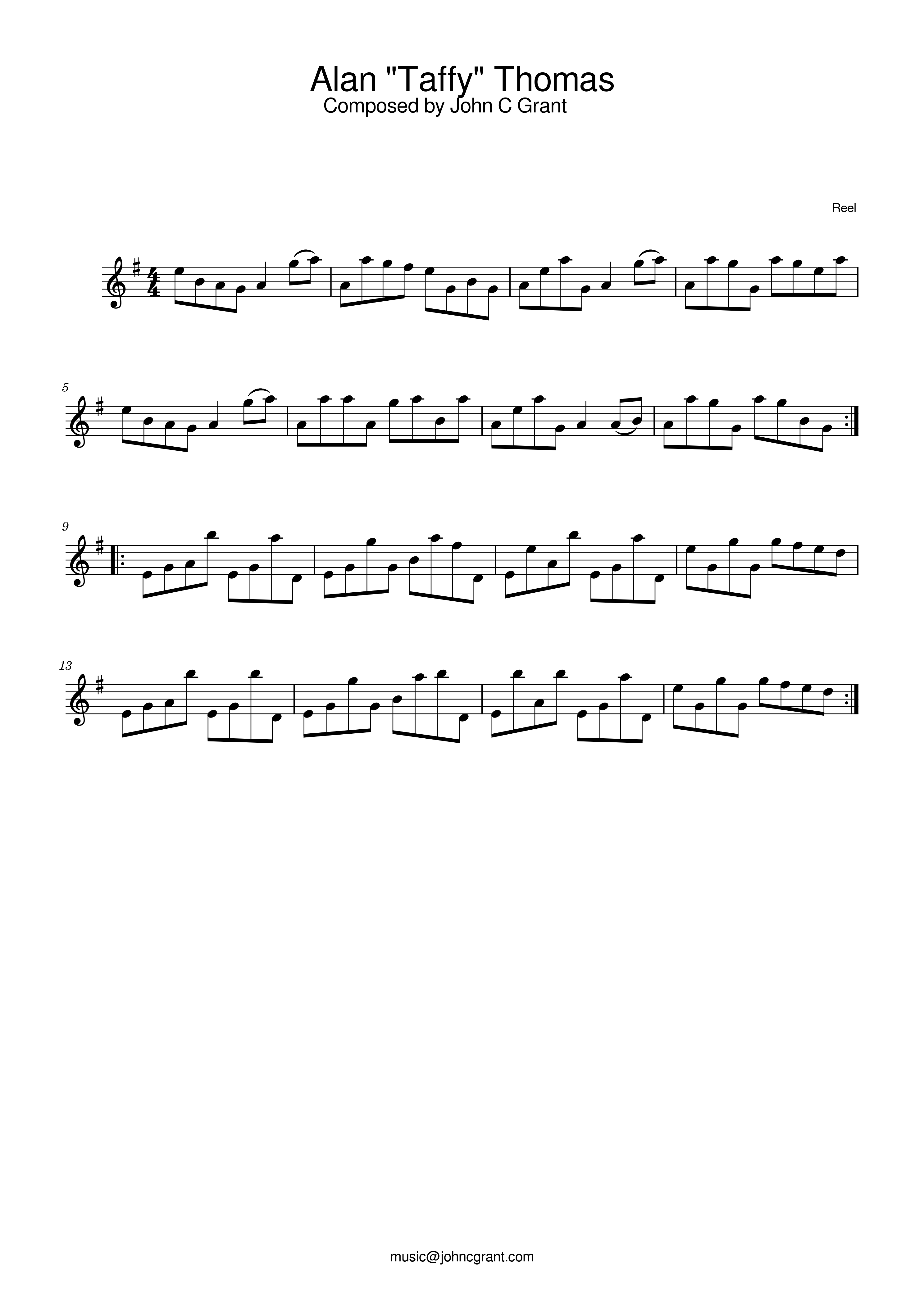 Alan Thomas - Composed by John C Grant (https://johncgrant.com). Traditional composer from Kilmarnock, Ayrshire, Scotland.