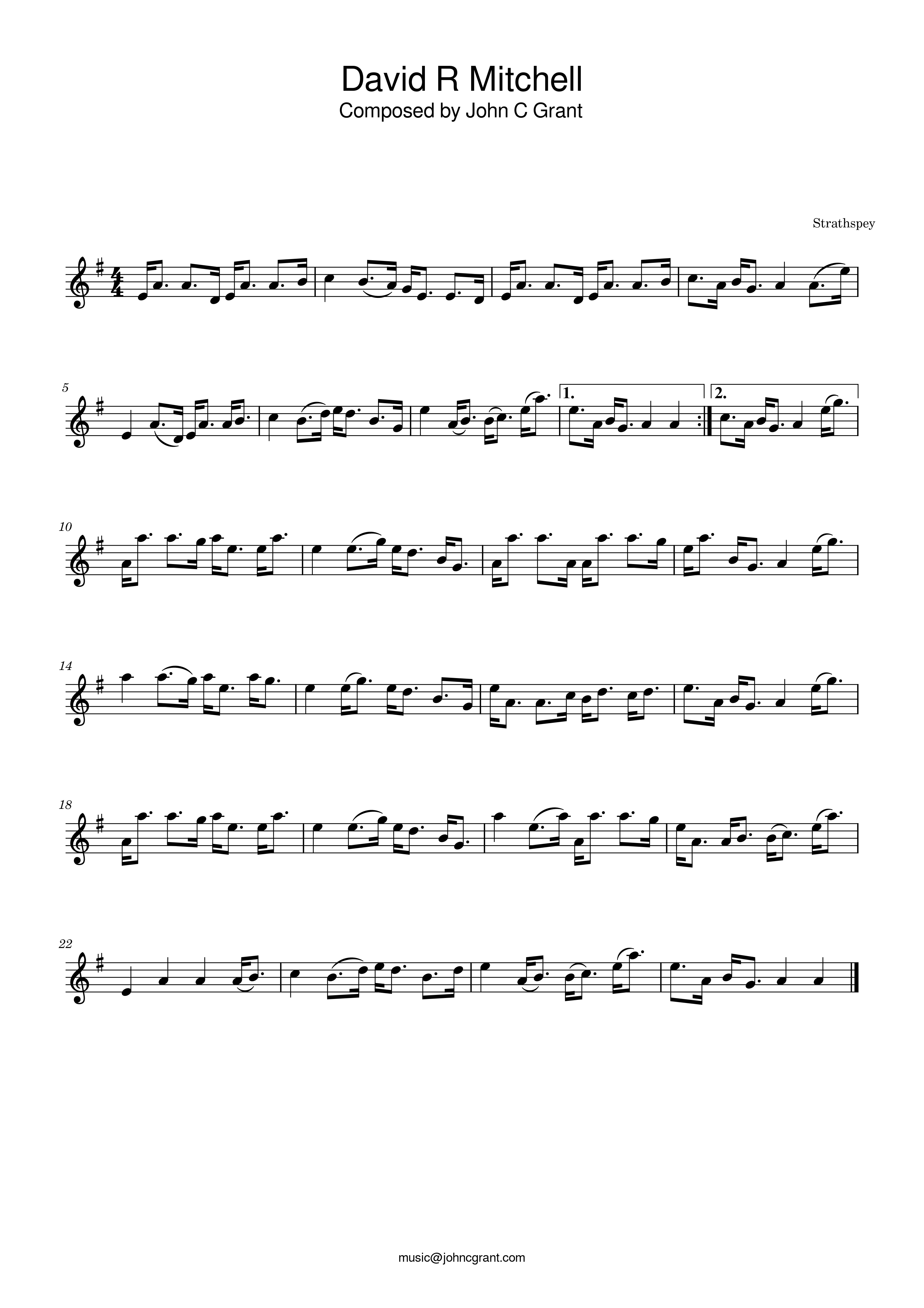 David R Mitchell - Composed by John C Grant (https://johncgrant.com). Traditional composer from Kilmarnock, Ayrshire, Scotland.