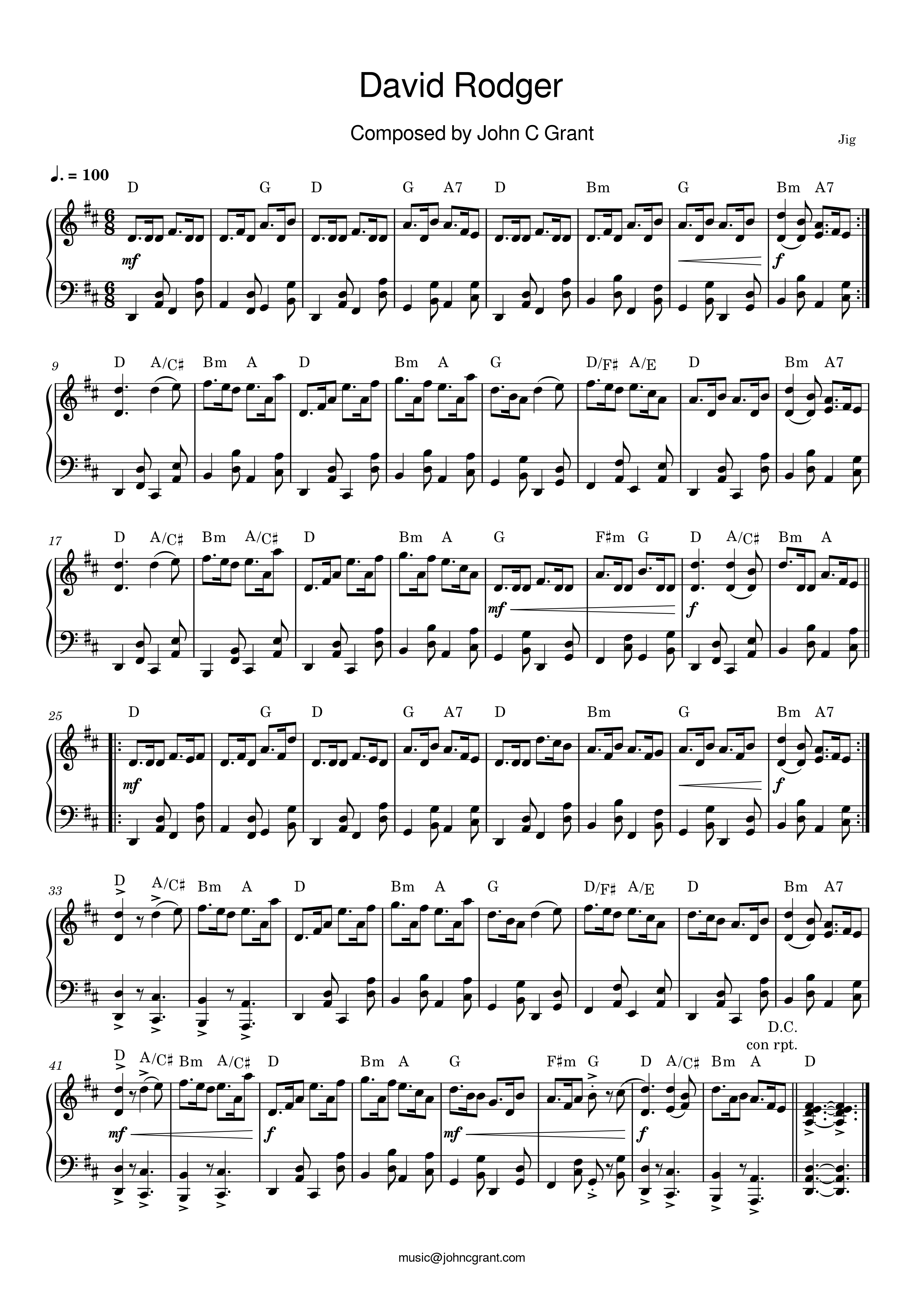 David Rodger - Composed by John C Grant (https://johncgrant.com). Traditional composer from Kilmarnock, Ayrshire, Scotland.